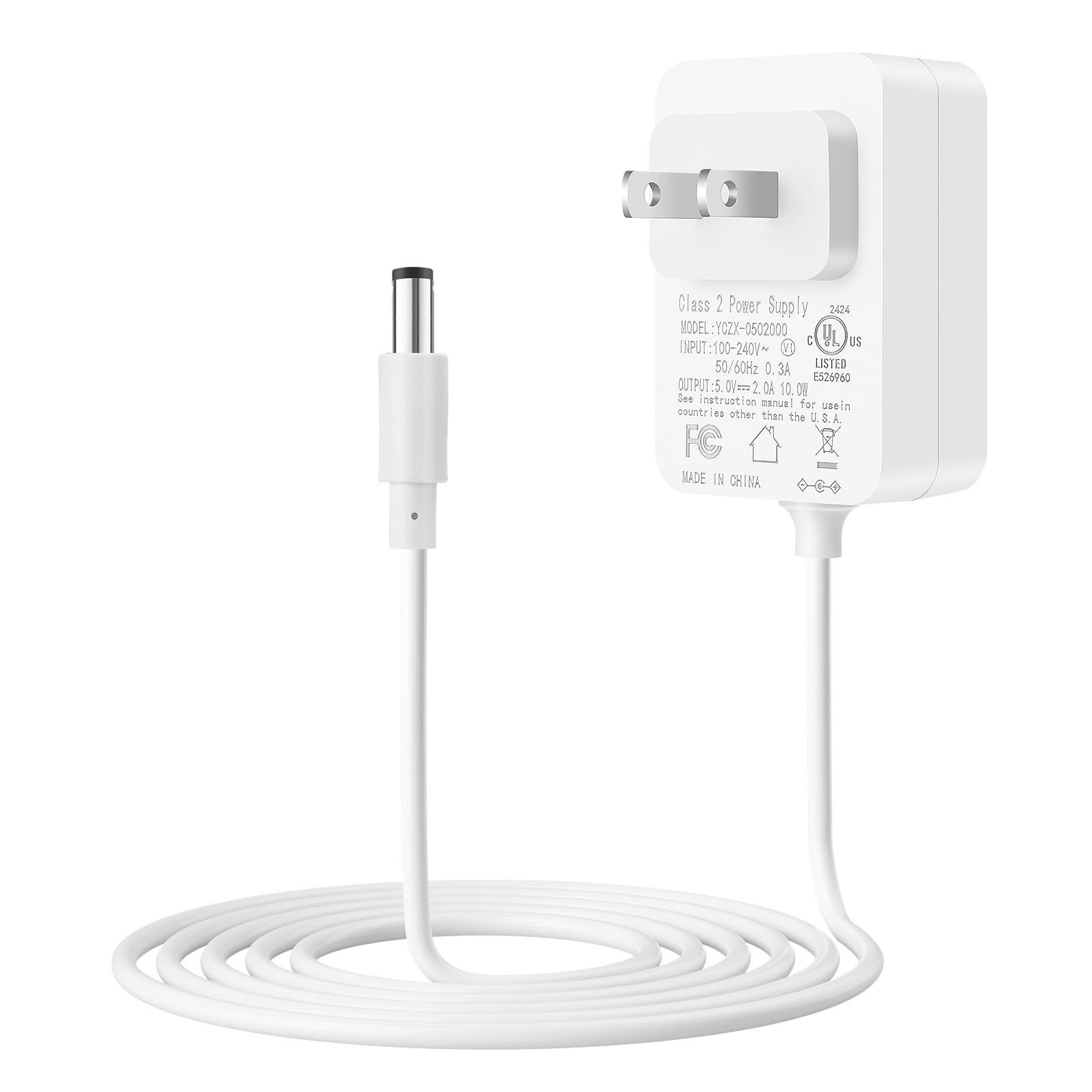 WUYELIN 5V 2A power cord for Graco Duetsoothe with 6ft reach enables battery-free operation