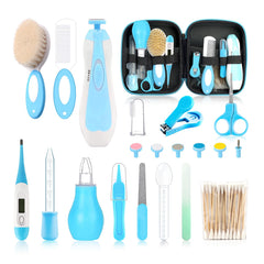 WXA baby grooming kit blue packaging, ideal for gifting and storage.
