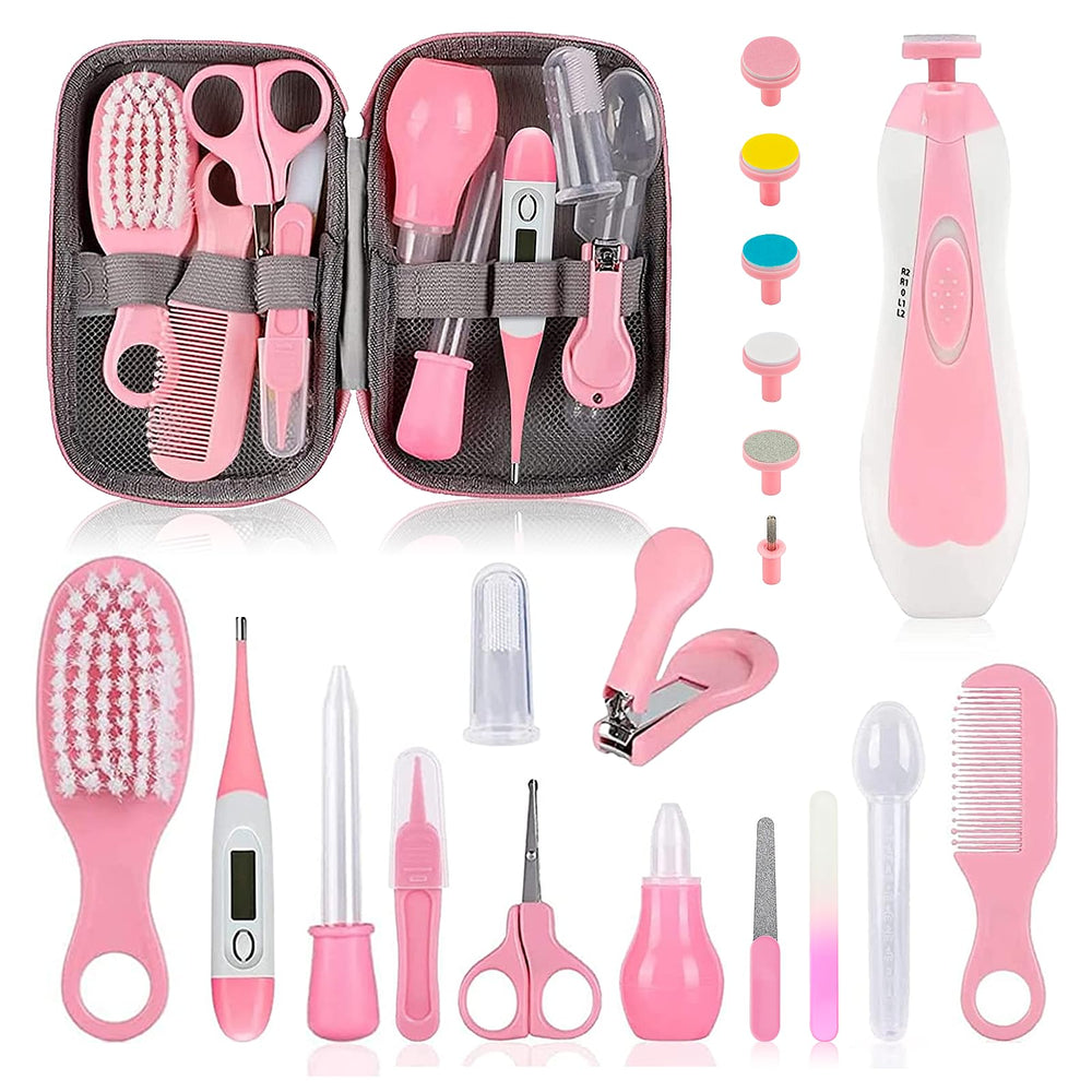 WXA Baby Grooming Kit pink packaging shows a complete newborn care set