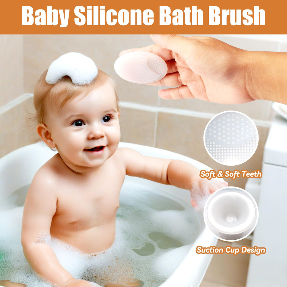 WXA bath time silicone brush for easy scalp cleansing