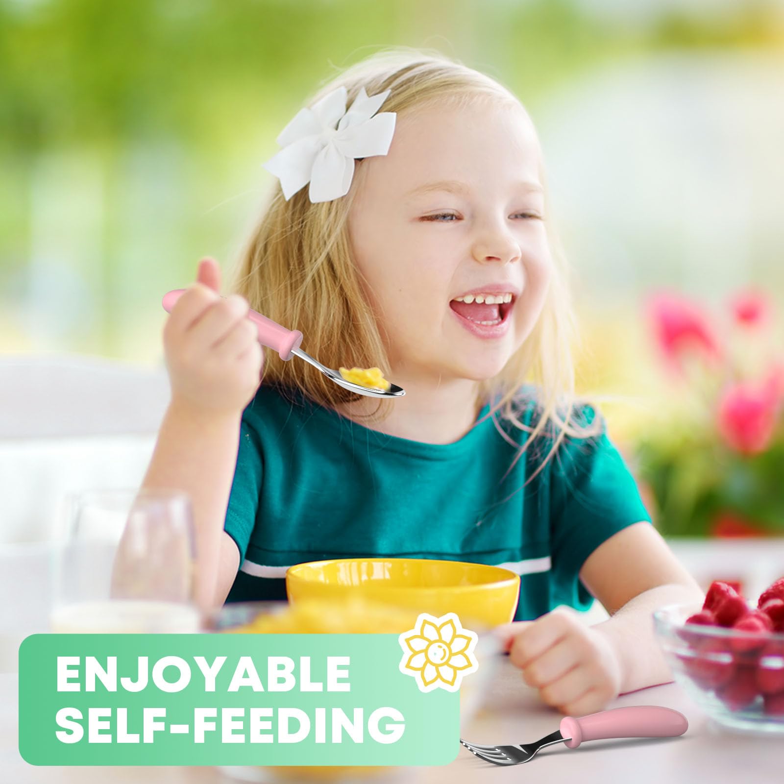 WXCWYQR self feeding silverware set with durable stainless steel for daily use.