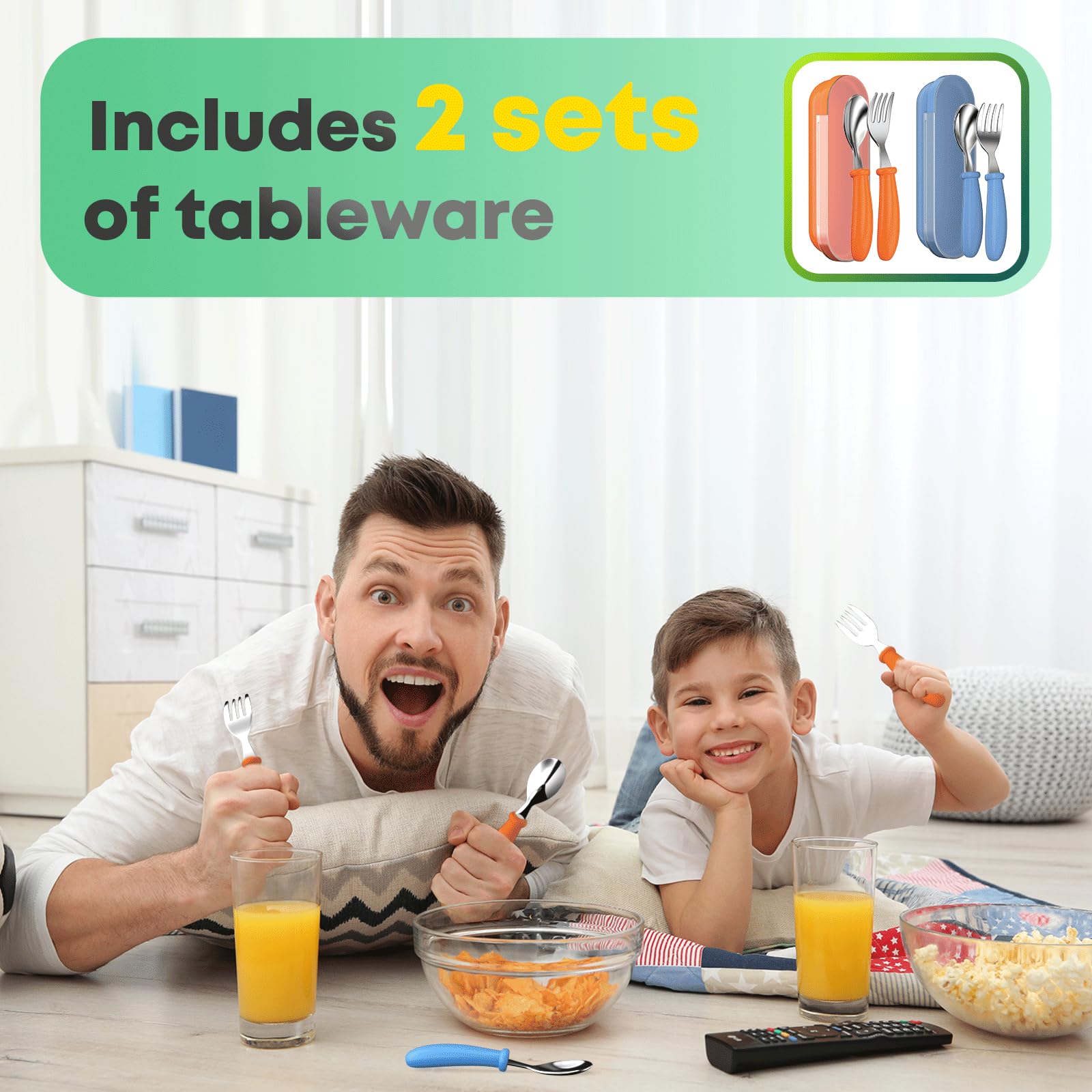 WXCWYQR toddler forks close-up stable grip for little hands