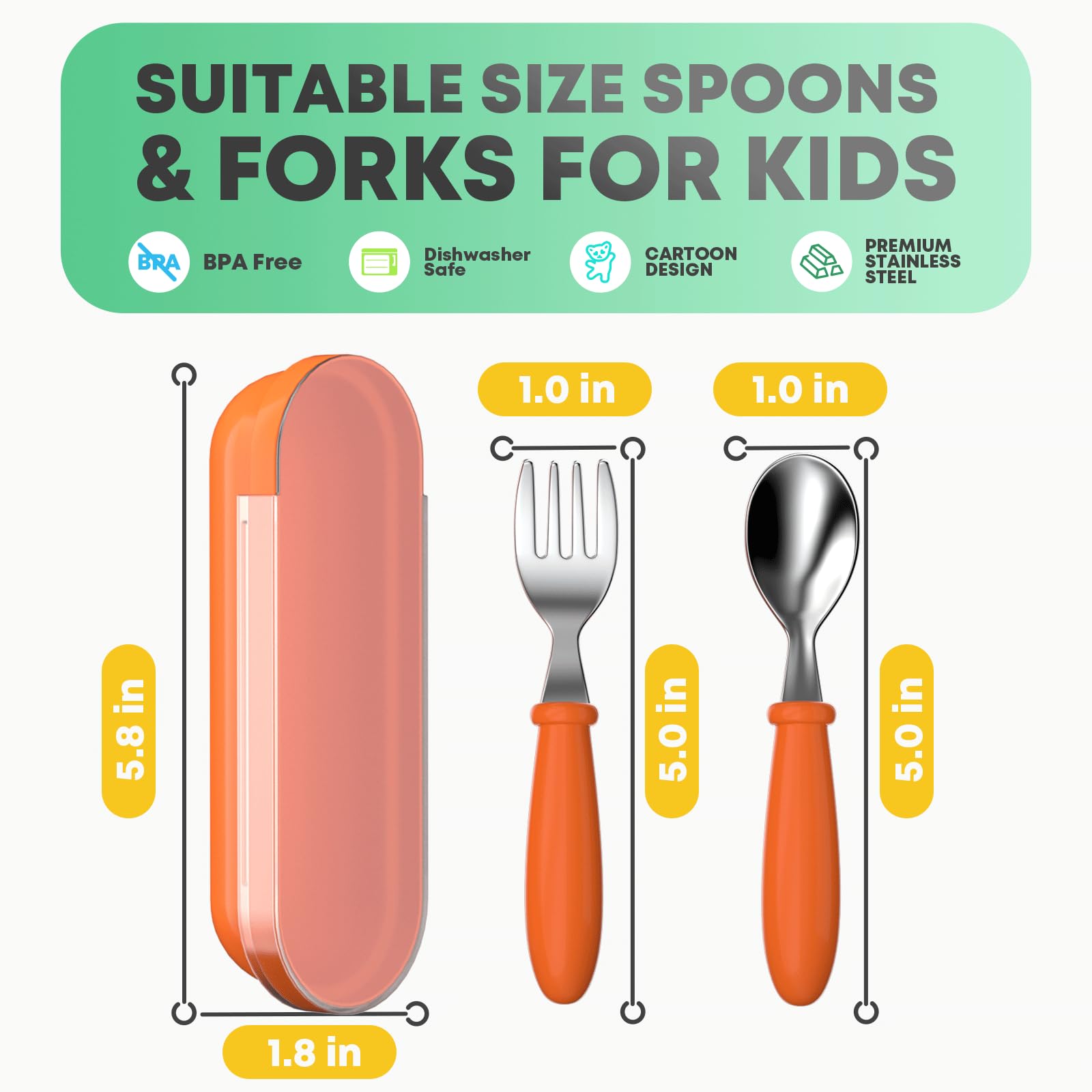 WXCWYQR toddler spoons close-up ergonomic handles aid self feeding
