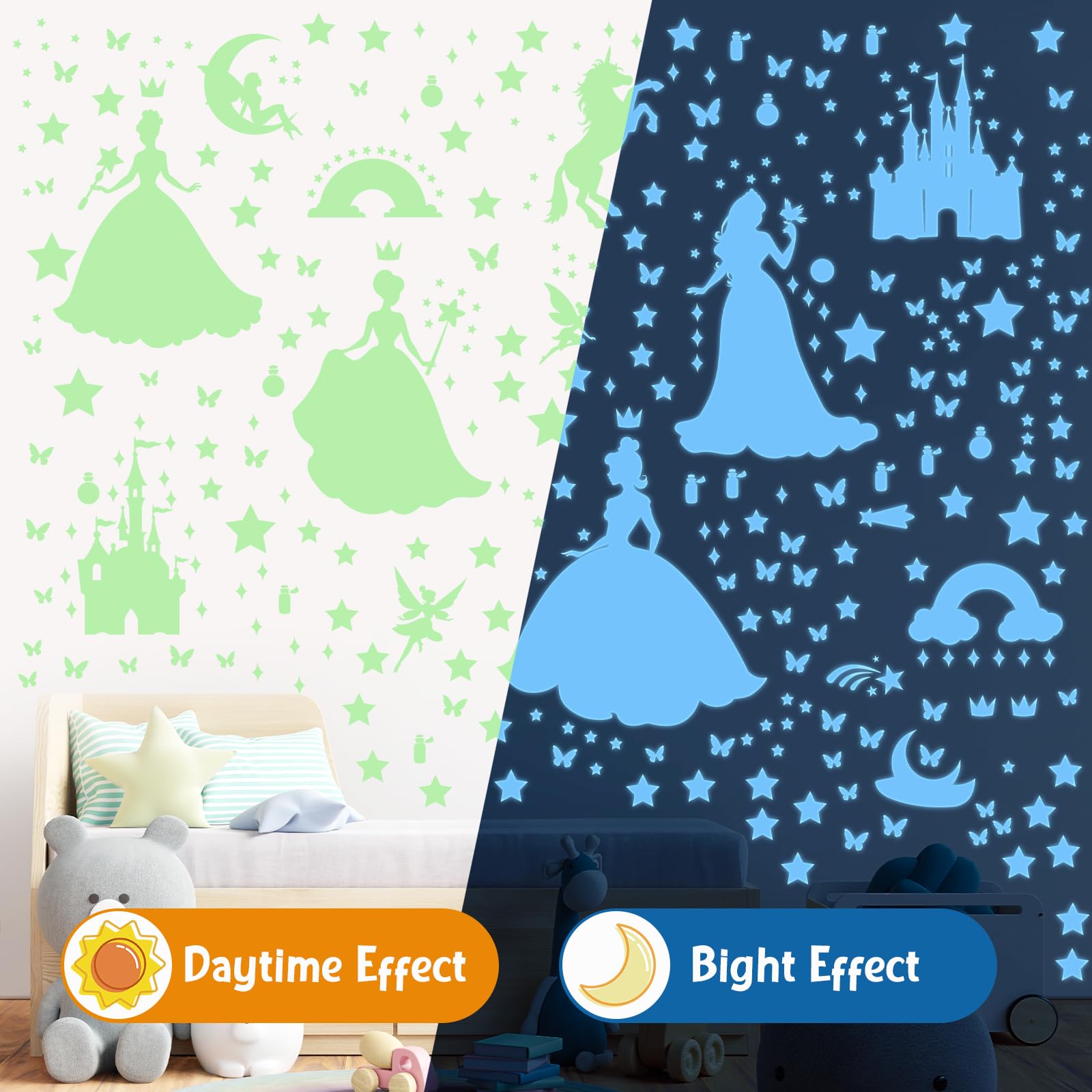Wxiben glow-in-the-dark stars show strong adhesion on clean surfaces