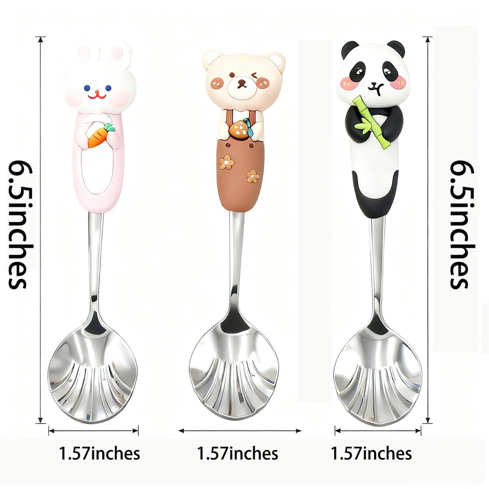 WXMI-AN shell spoon bear-handle designed for comfortable child meals.