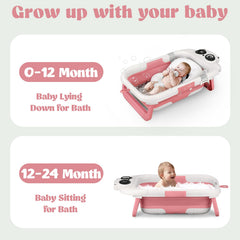 WXXM baby bathtub thermometer display helps monitor water temperature safely.