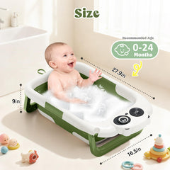 WXXM Collapsible Baby Bathtub open setup supports easy bath times for newborns and toddlers.