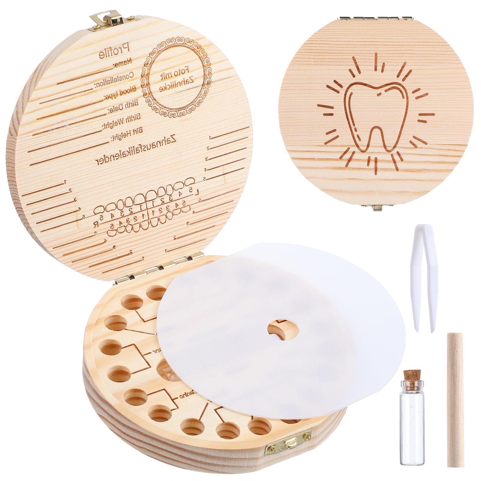 WY LIGHTING LEVEL tooth collection display option shown as decorative keepsake.