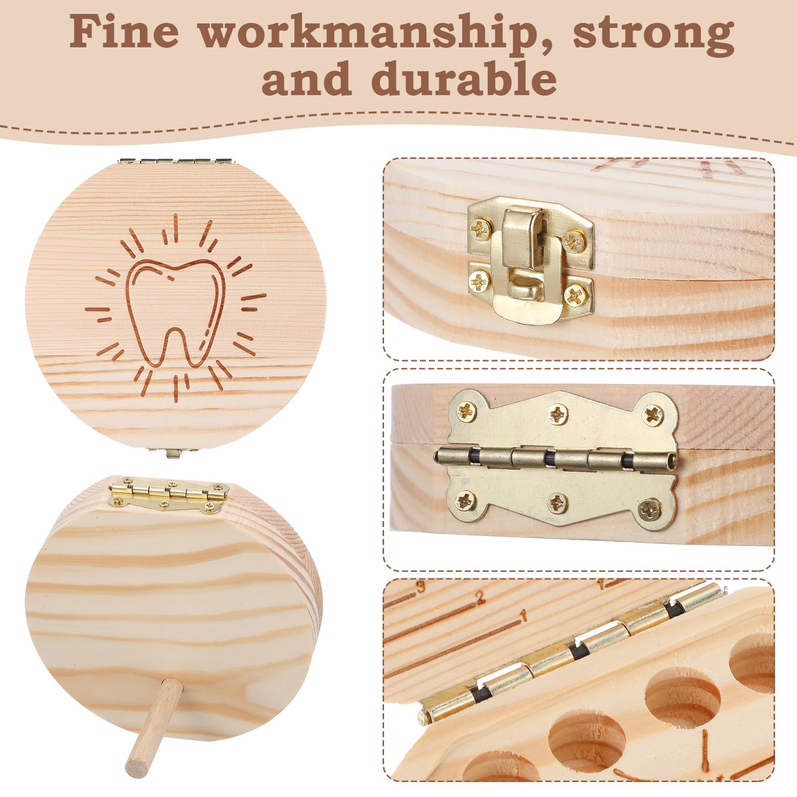 WY LIGHTING LEVEL tooth fairy box open and close with hinges for easy access.