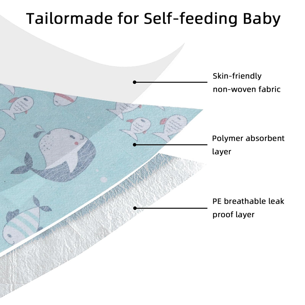 WYSLP 100-pack bibs provide economical mess control for daycare and travel.