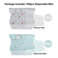 WYSLP baby disposable bibs fish pattern promotes on-the-go cleanliness during feeding.