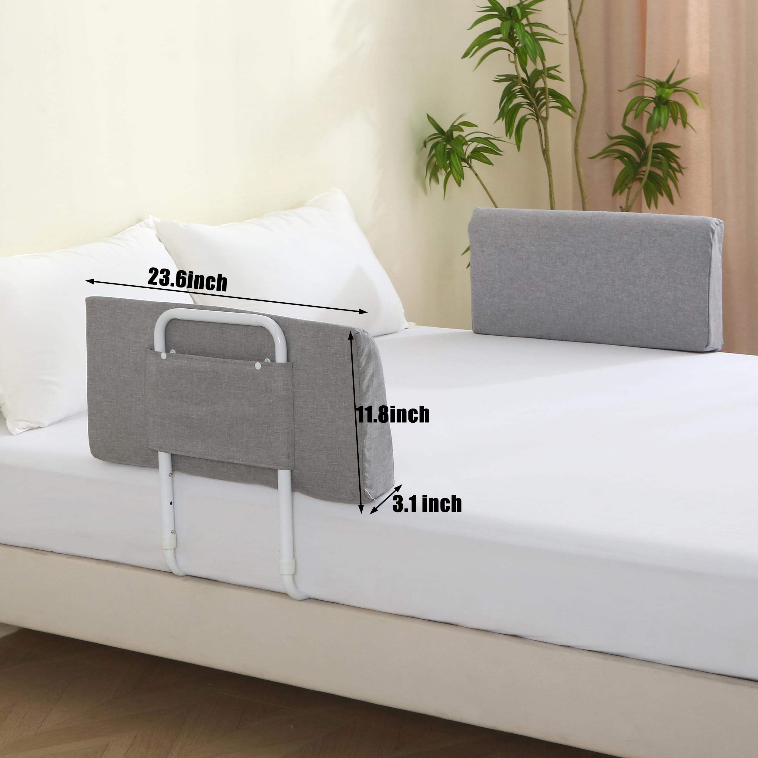 WYBITNY bed guard rail near king-size bed demonstrates wide compatibility.