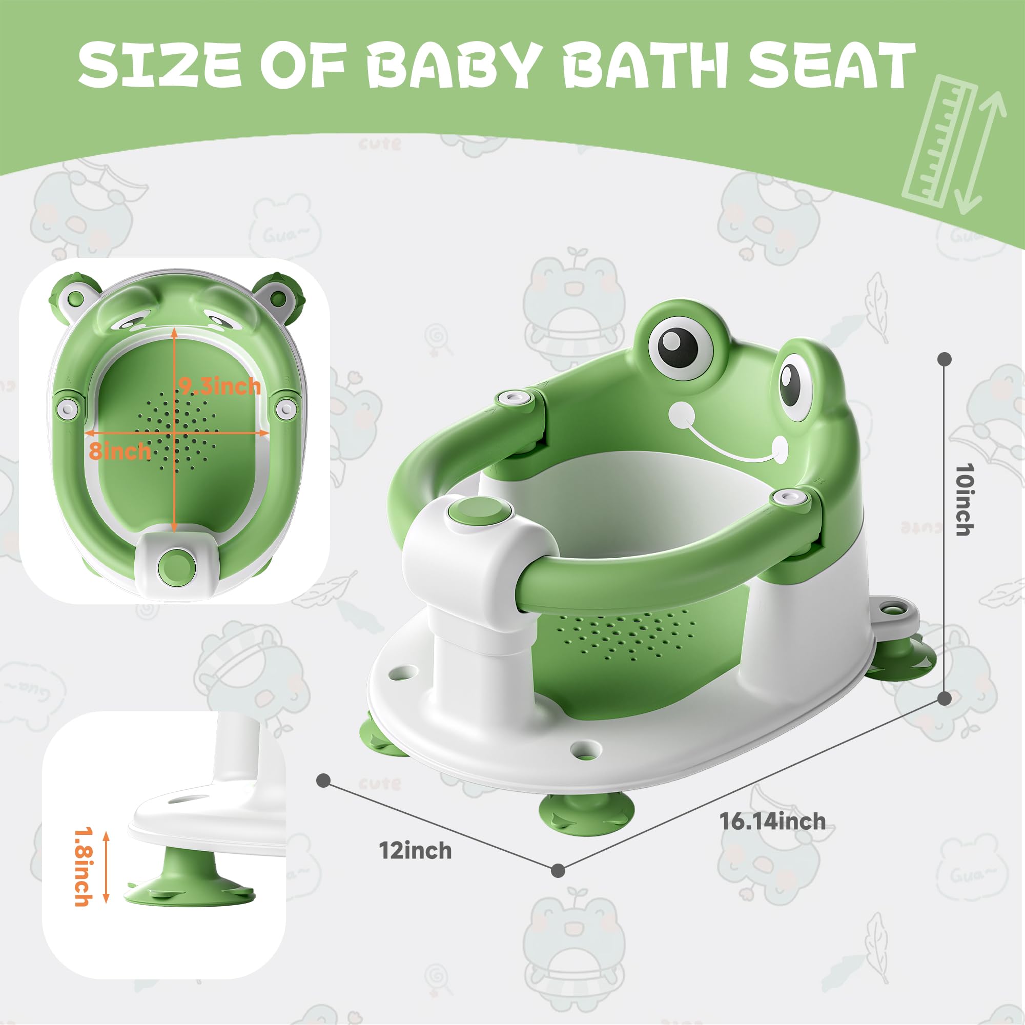 WyfKyd eco friendly BPA free materials provide safe durable bath seating.