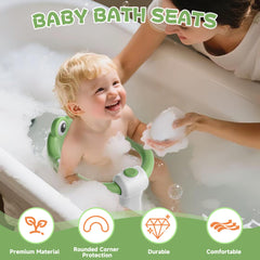 WyfKyd bath seat shows four suction cups for stable tub attachment.