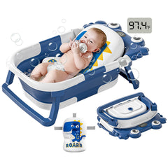 WyfKyd collapsible baby bath folded for compact storage and simple setup