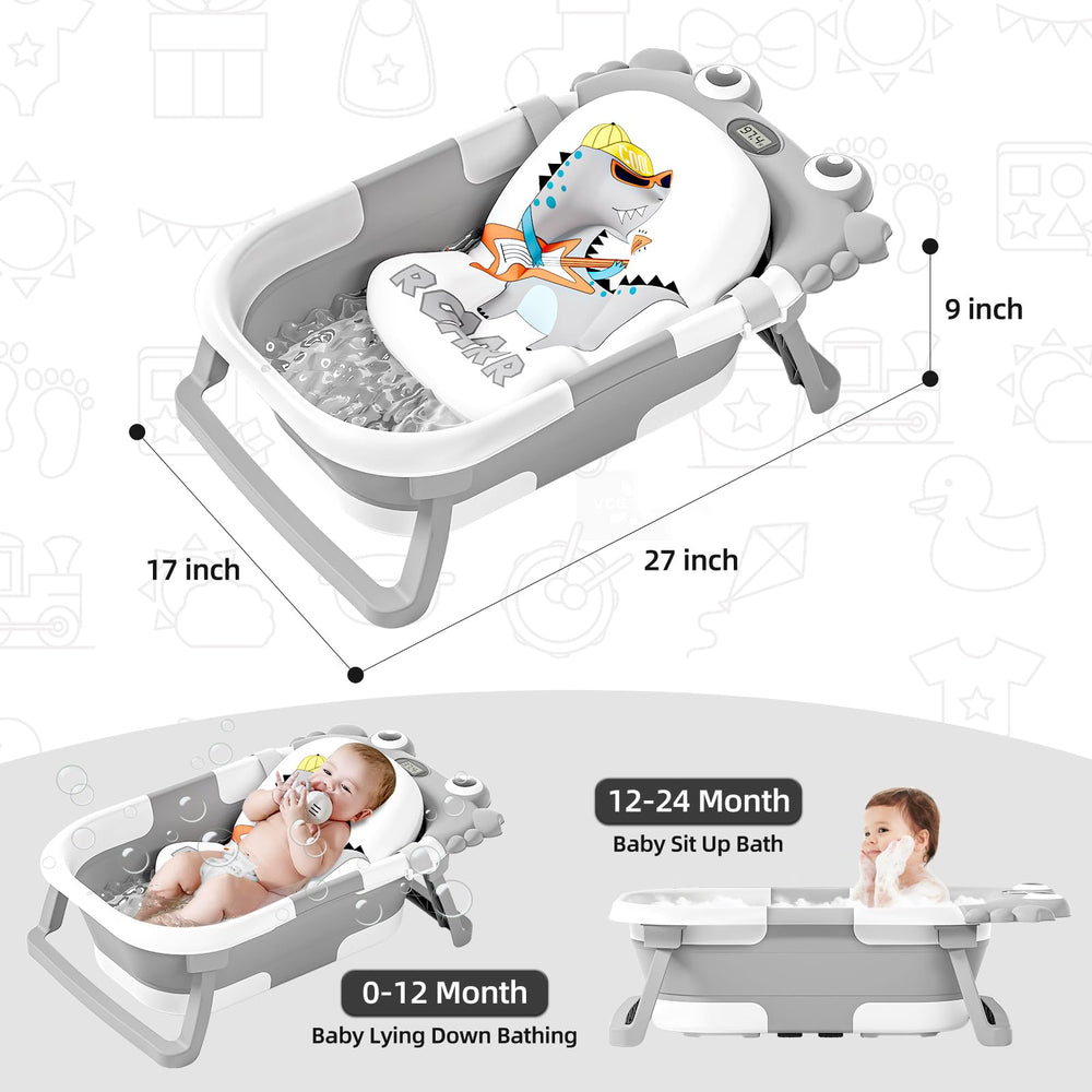 WyfKyd collapsible bath with real-time temperature monitor shows quick readings