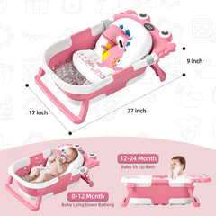 WyfKyd collapsible baby bath real-time temperature monitor aids safe bath time.