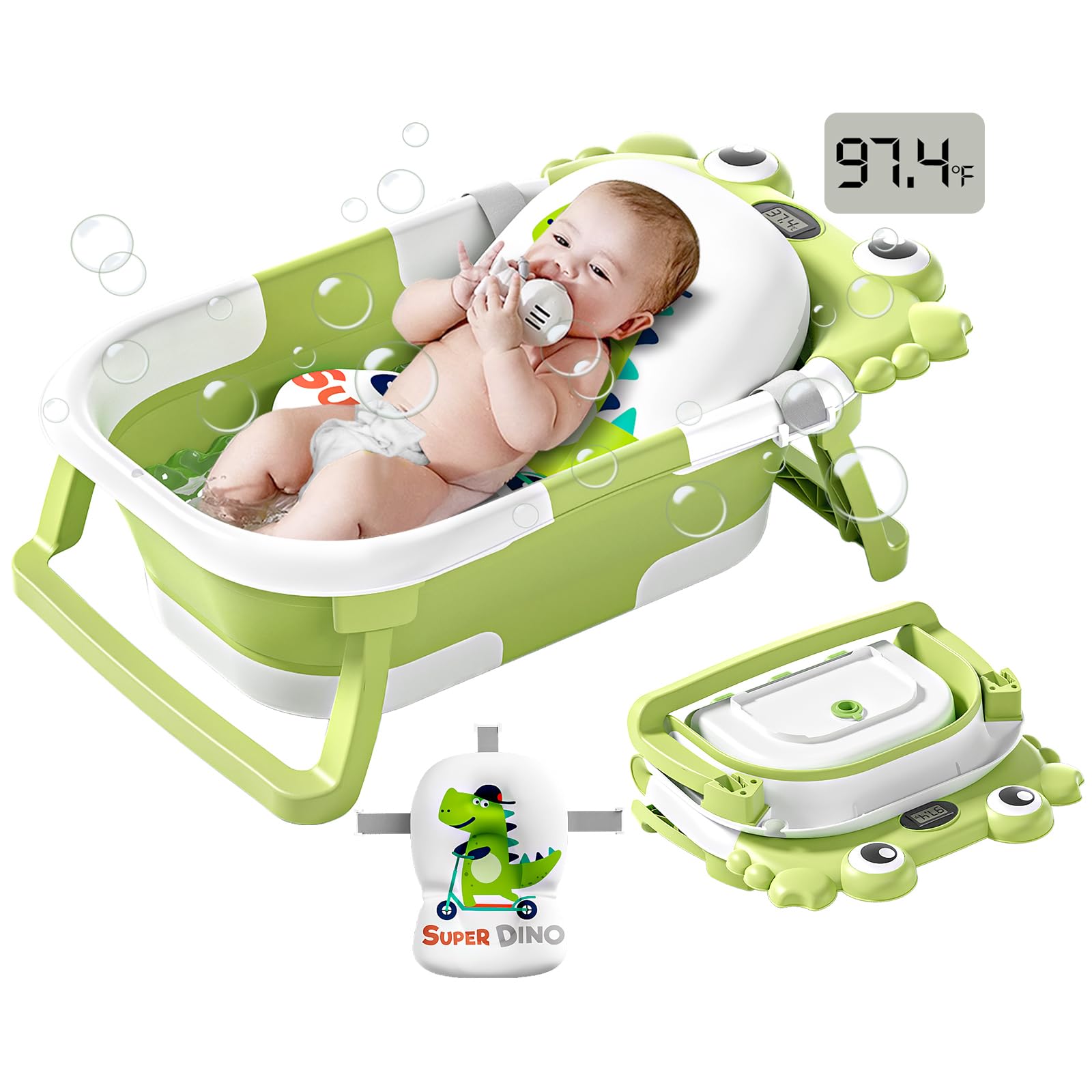 WyfKyd collapsible bathtub folded view highlights ultra-compact storage and easy corner placement.