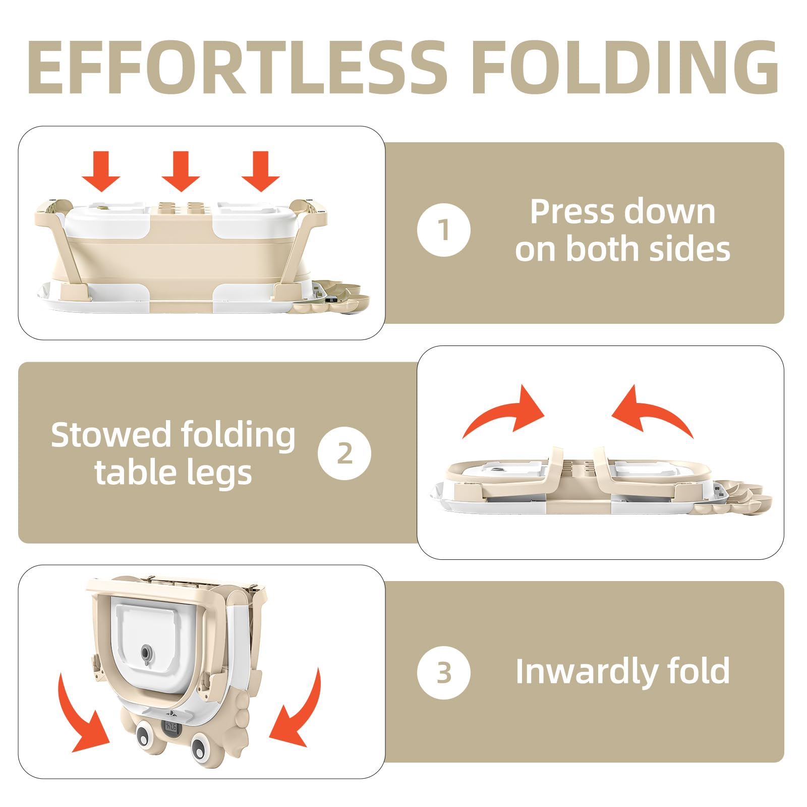 WyfKyd bathtub's four-corner base adds stability, reducing tipping during splashy moments