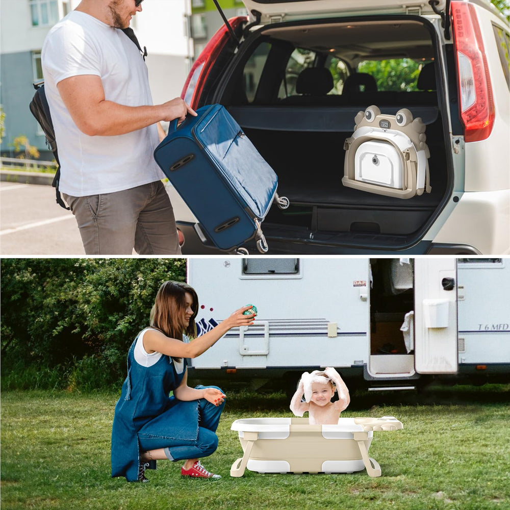WyfKyd portable tub is travel-friendly for in-room baths or camping setups