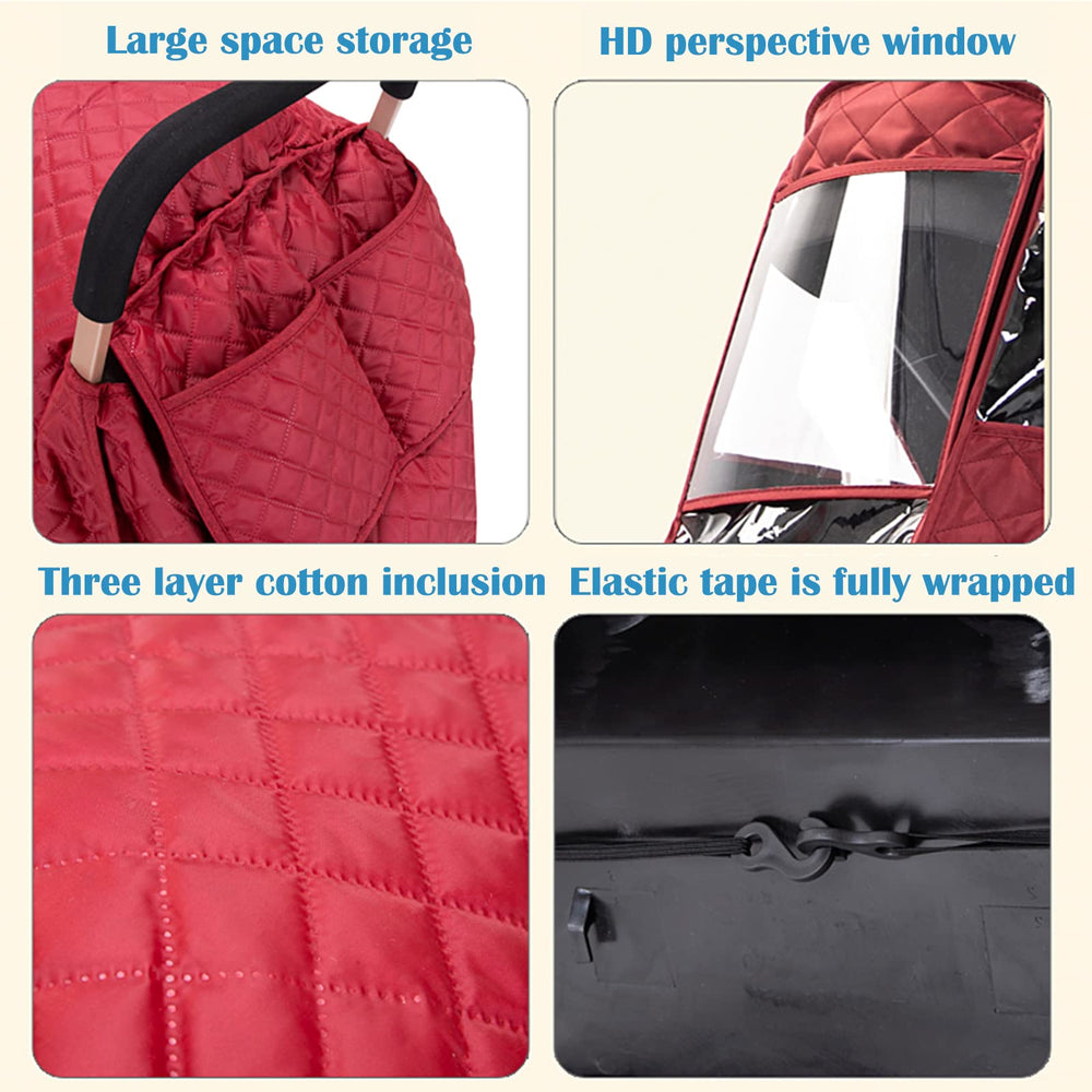 WYI rain cover back pocket stores items in a large waterproof bag