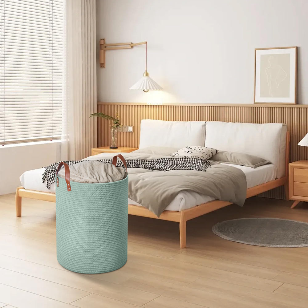Wymulot classic green rope basket complements modern decor
