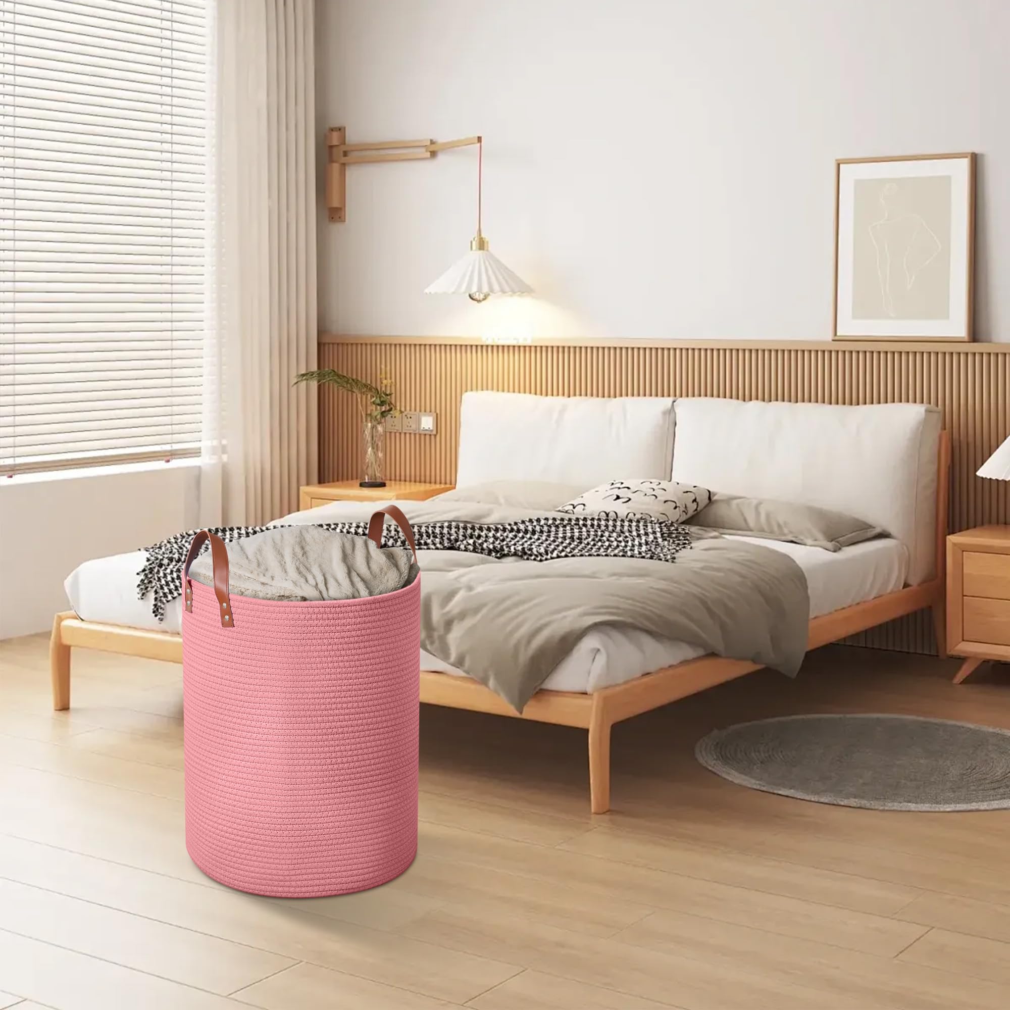 Wymulot rope basket as chic living-room storage accent.