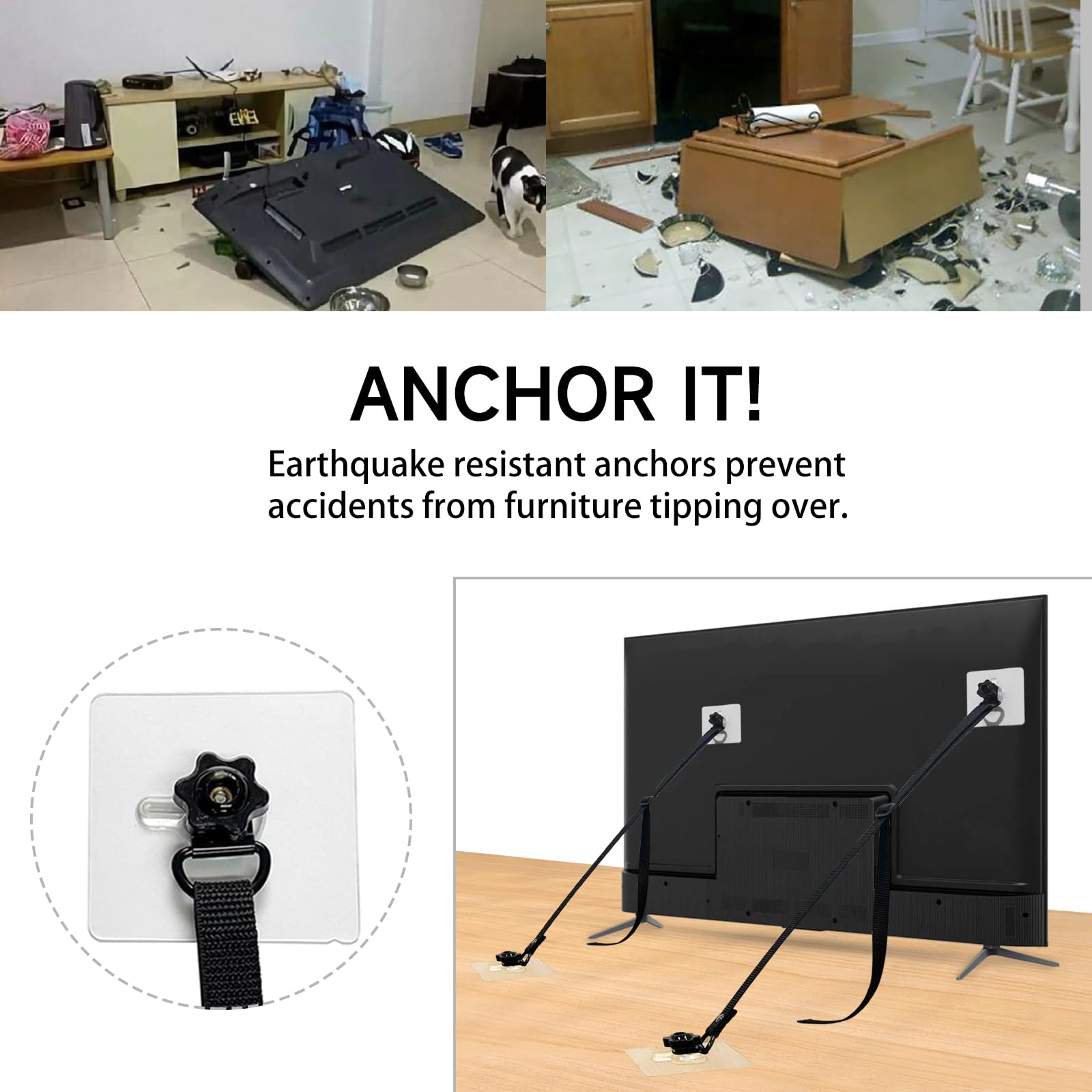 WYVAS self-adhesive screws and thumb nuts for quick anchoring