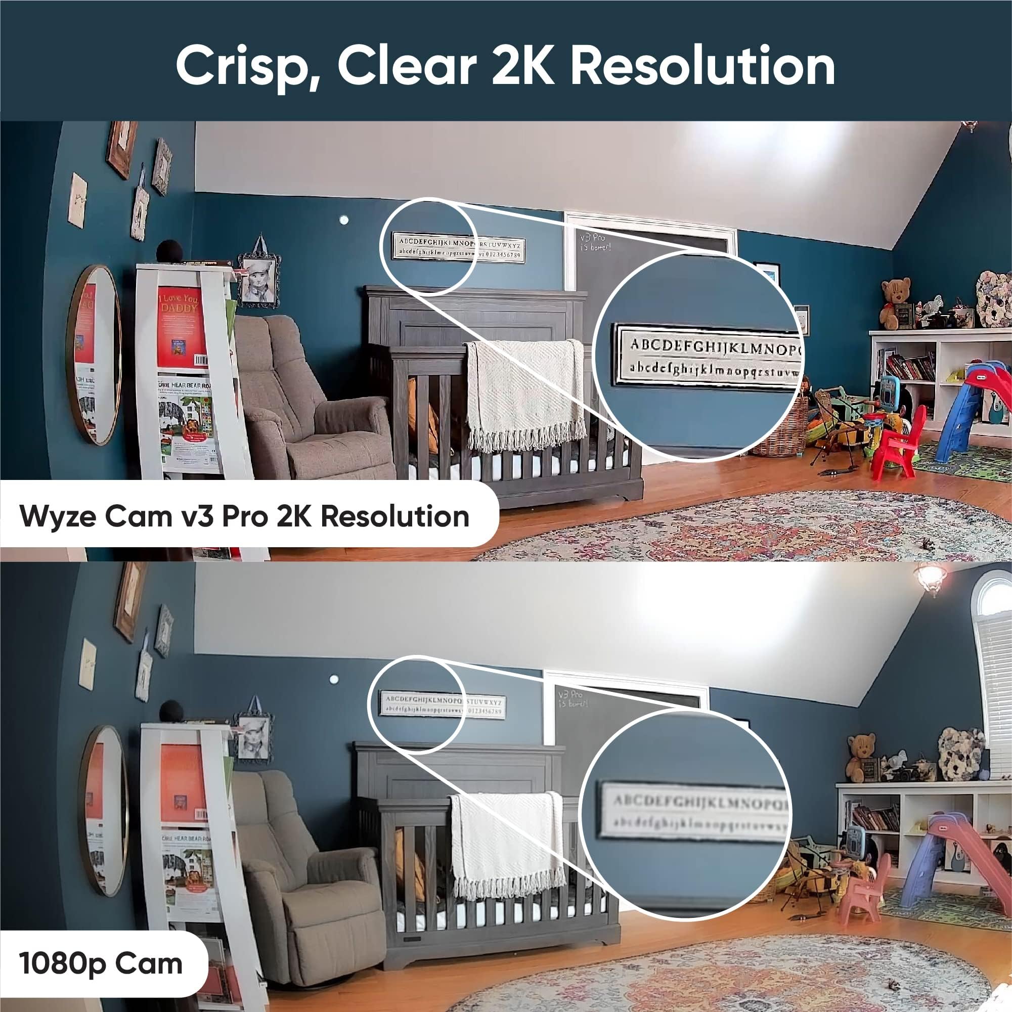 Wyze Cam v3 Pro edge AI detection highlights near instant person alerts.