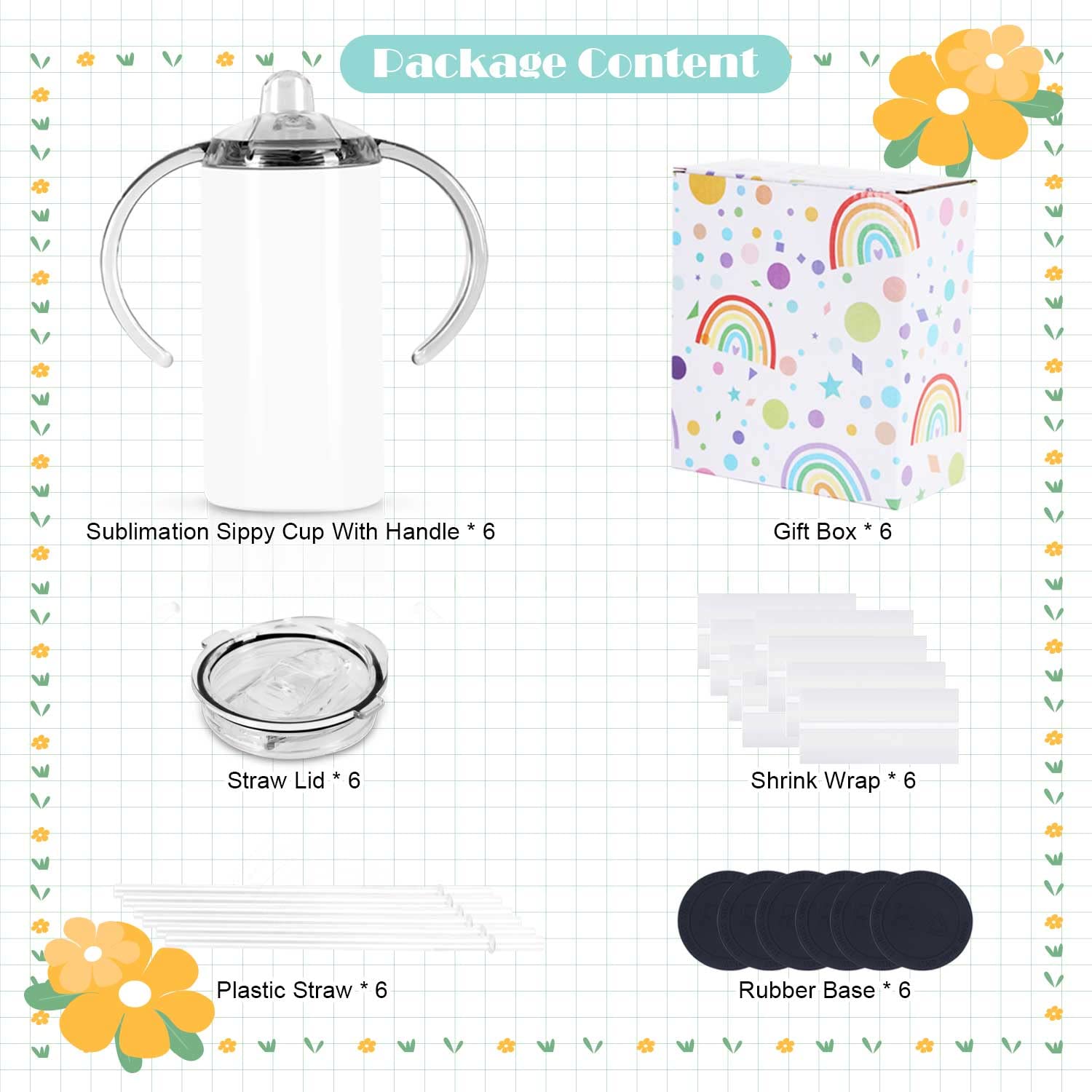 Wzaytia 12oz sippy cup with two lids—handle and straw—for kid-friendly sipping
