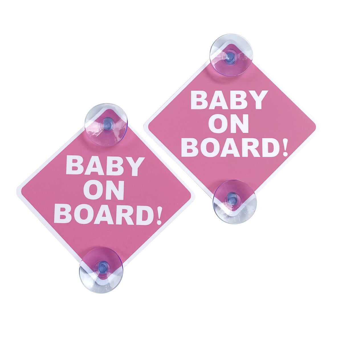 WZCNDIDI Baby on Board pink sticker with suction cups for car visibility