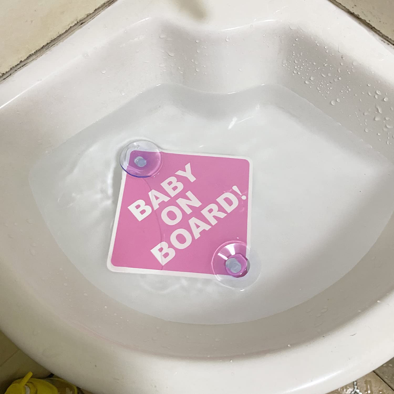 WZCNDIDI Baby on Board pink sticker packaging ready for use