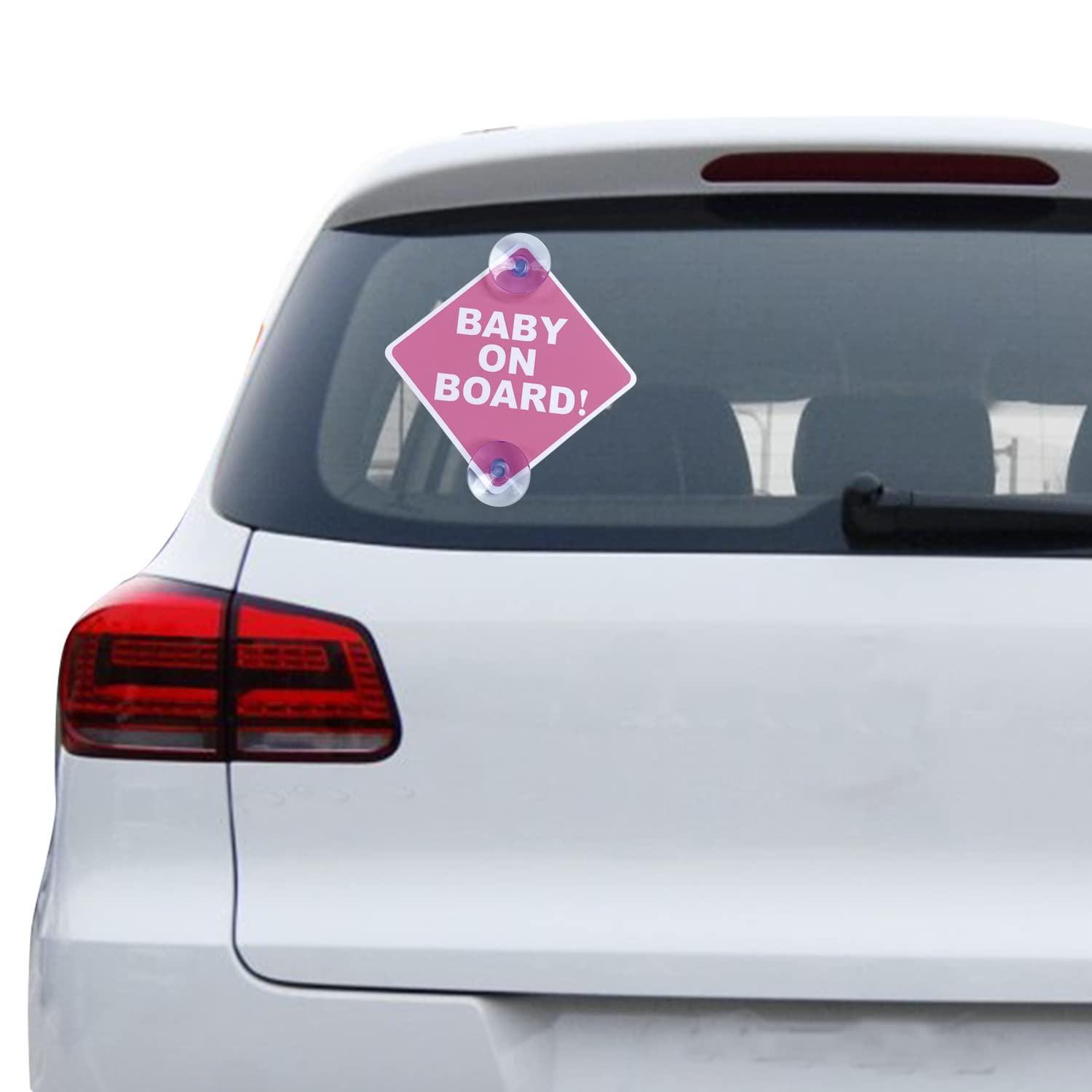 WZCNDIDI Baby on Board pink sticker increases visibility on the road