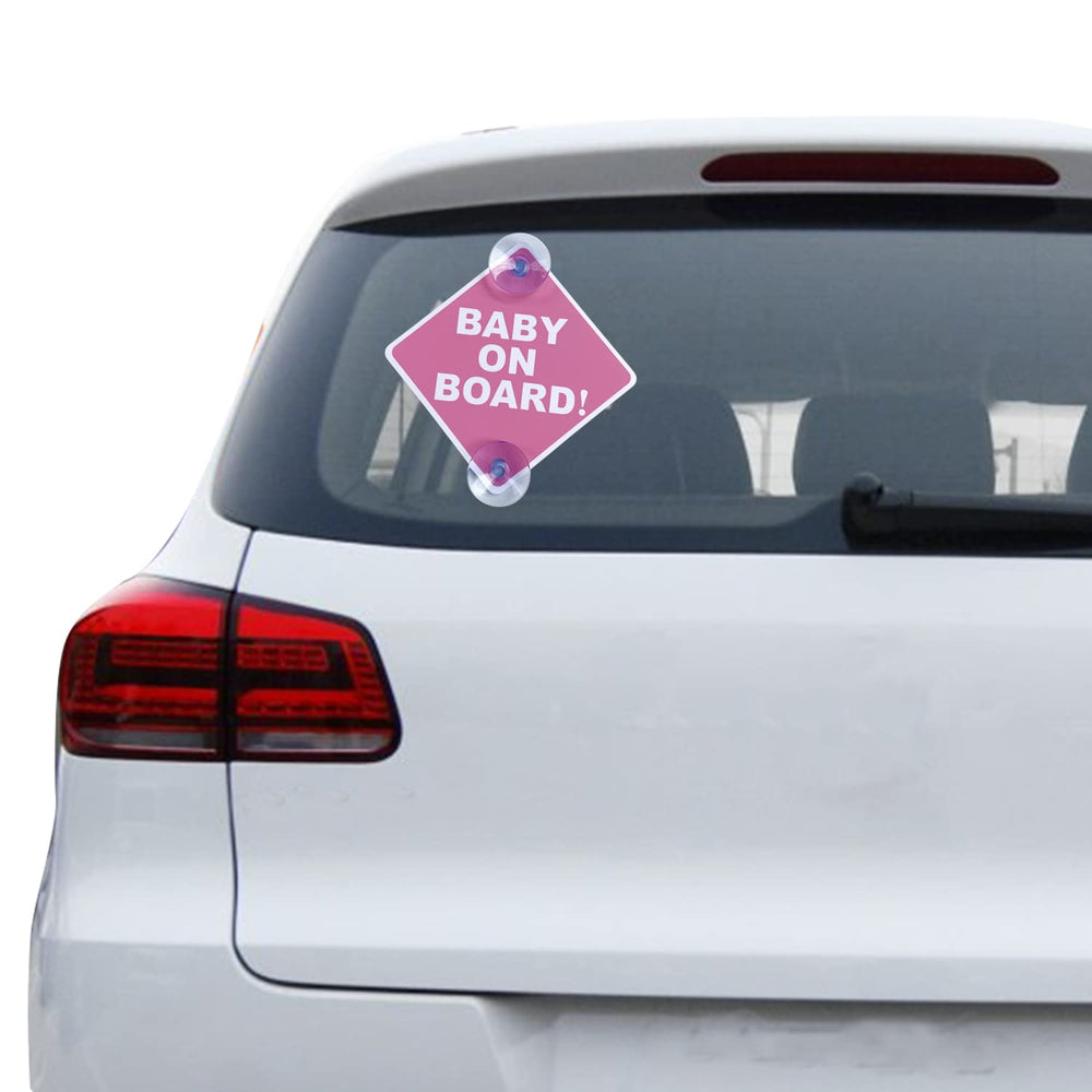 WZCNDIDI Baby on Board pink sticker increases visibility on the road