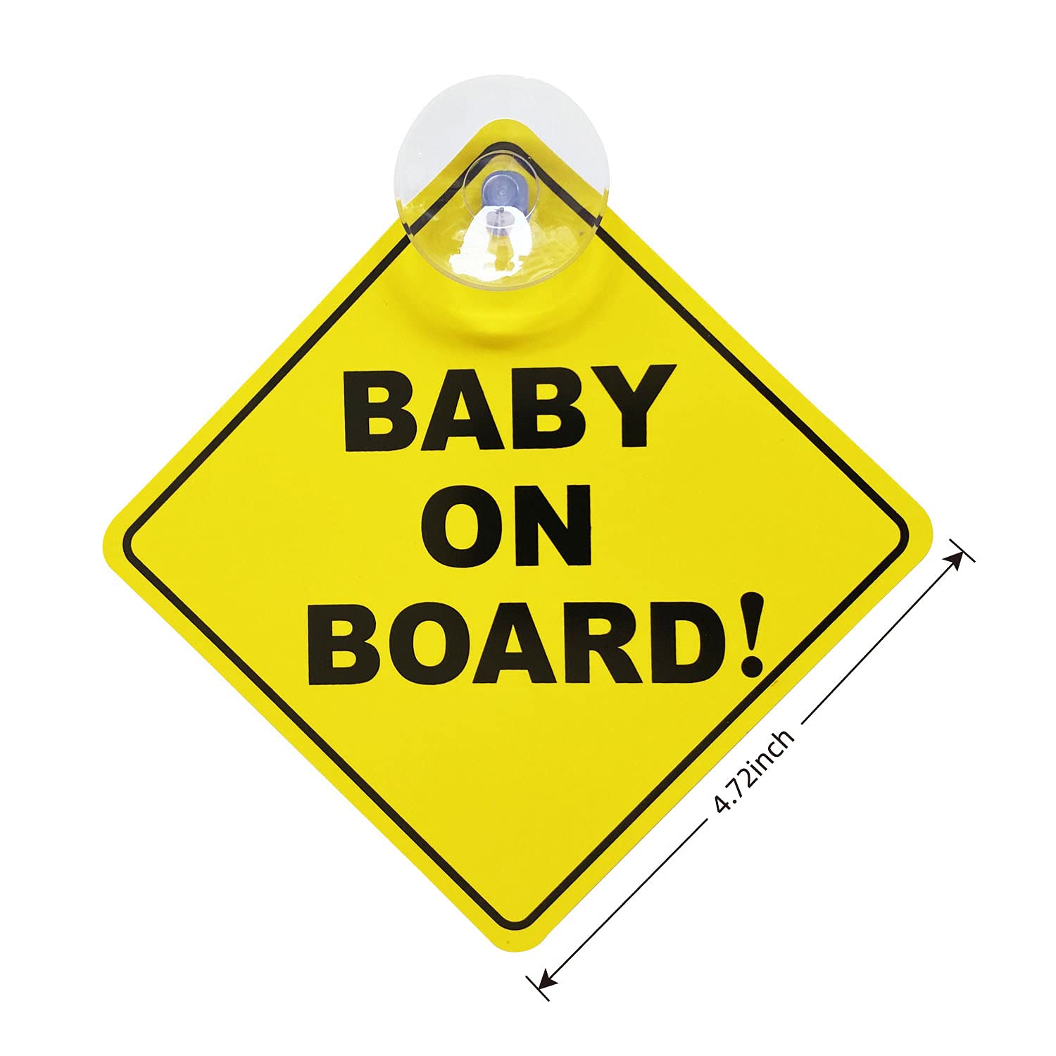 WZCNDIDI baby on board sticker side view signals awareness to drivers.
