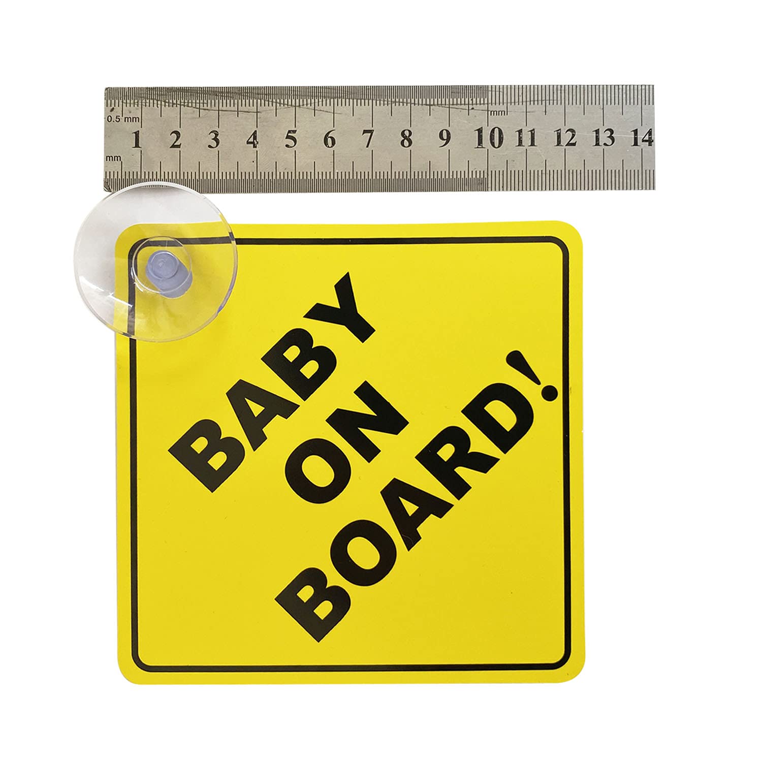WZCNDIDI baby on board sticker with suction cups for quick, residue-free installation.