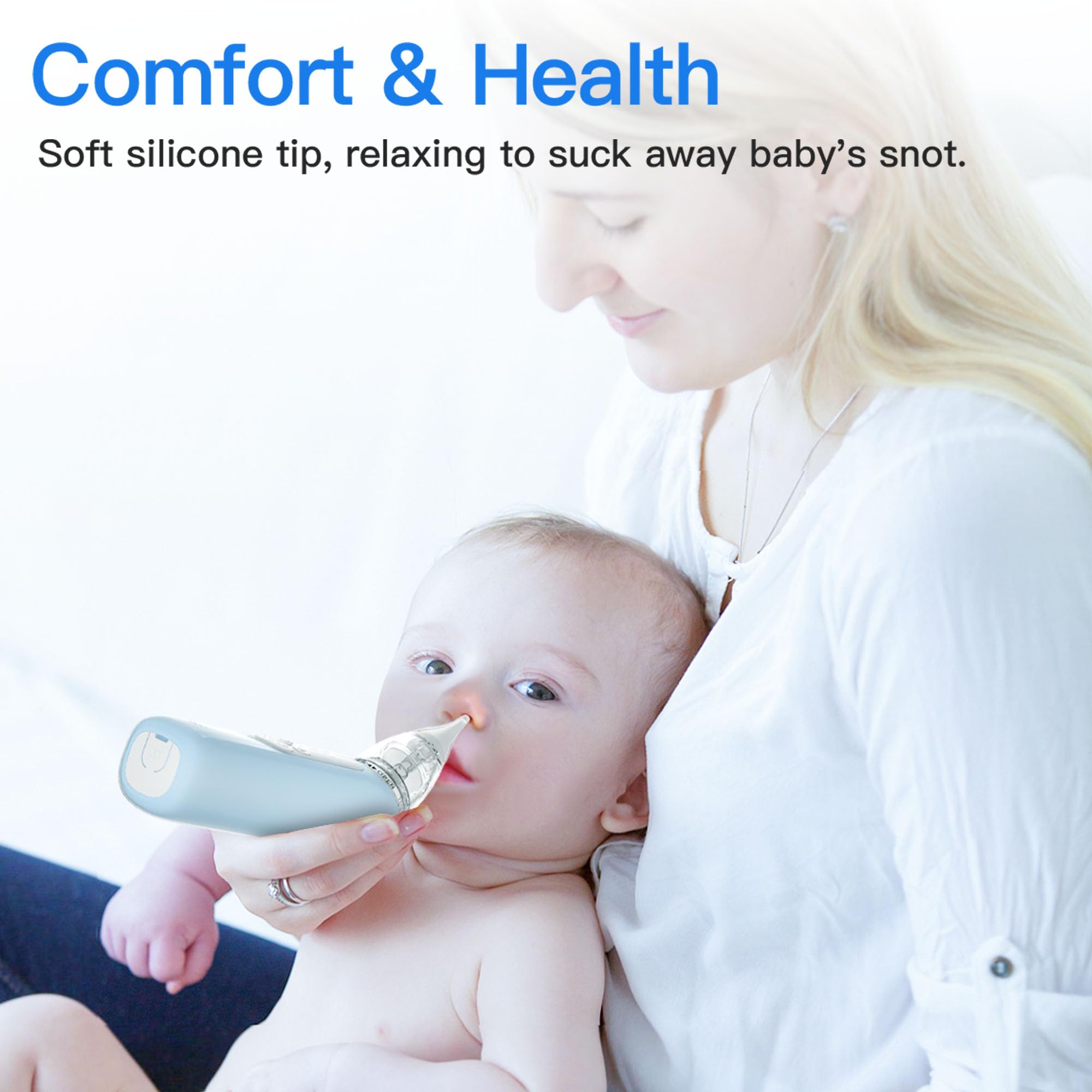 X-Bosak nasal aspirator showing soothing light for calming nighttime care
