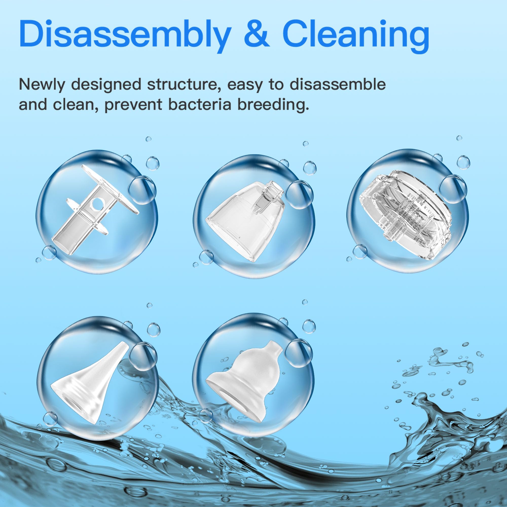 X-Bosak Nasal Aspirator detachable collection cup for easy cleaning