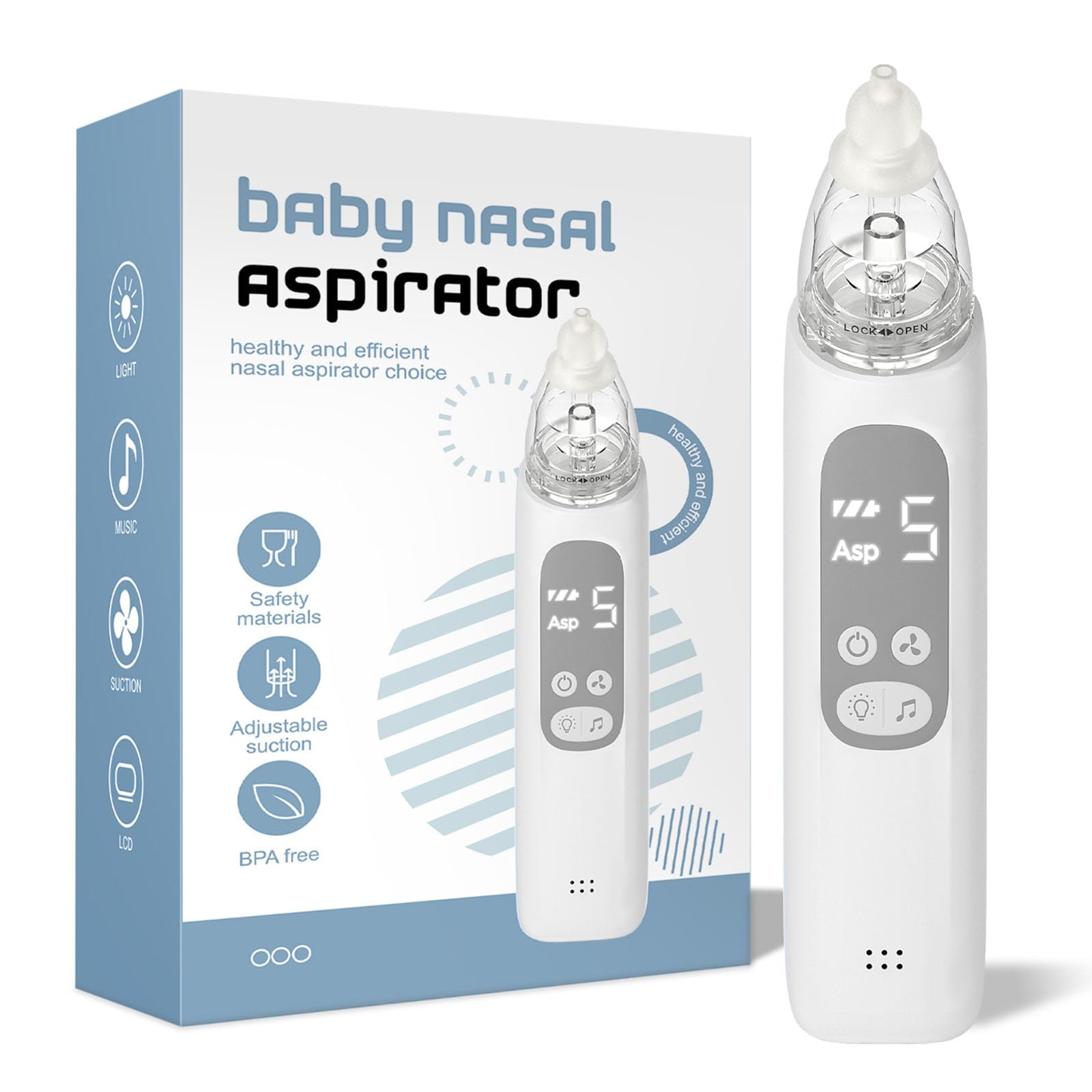 X-Bosak Nasal Aspirator five-level suction levels for gentle baby relief