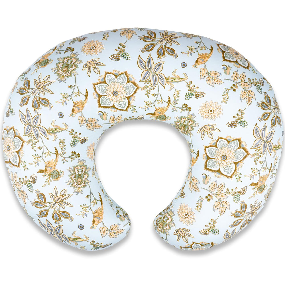 x-vesolje Baby Nursing Pillow floral cover closeup showing breathable cotton