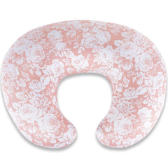 x-vesolje baby nursing pillow rose cover closeup showing soft fabric and ergonomic support.