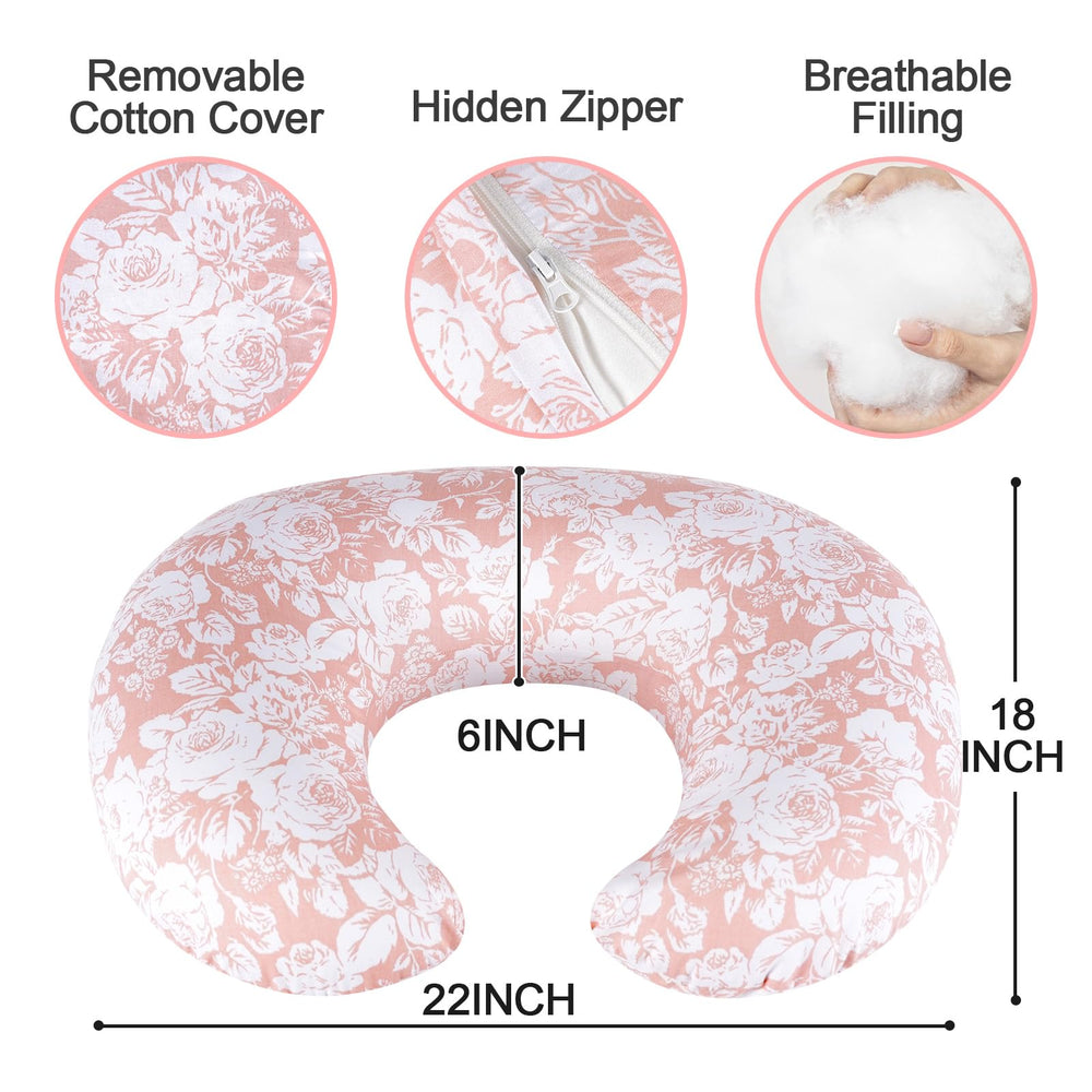 x-vesolje baby nursing pillow smooth rose fabric inviting and durable for everyday use.