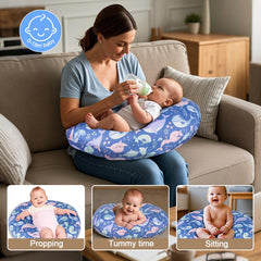 x-vesolje nursing pillow adjustable filling lets you customize height for comfortable feeding