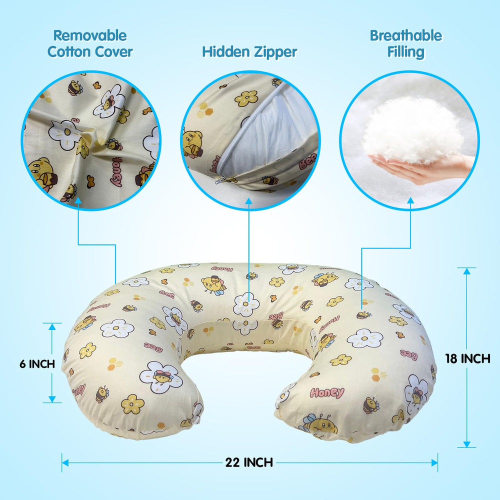 x-vesolje nursing pillow awake-time-use emphasizes supervision during feeding.