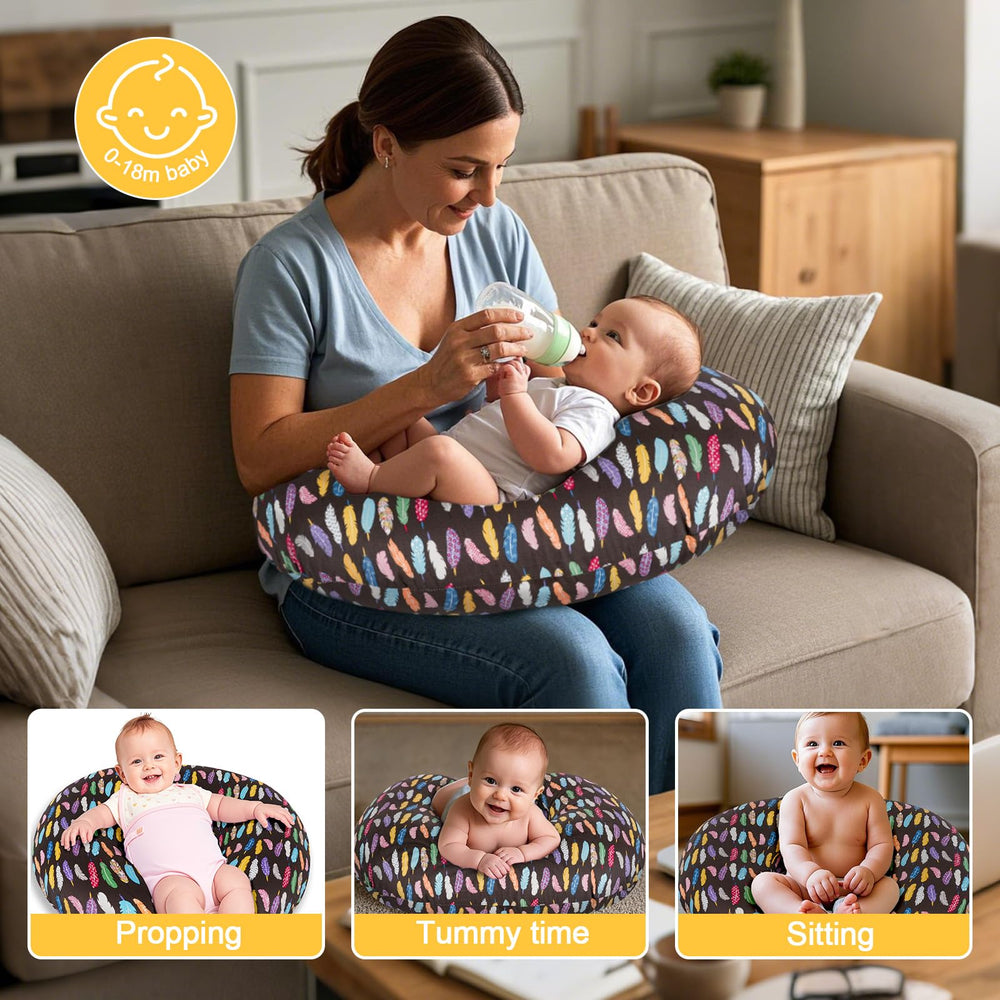 x-vesolje nursing-pillow-baby-feeding-position supports baby-friendly feeding angles.