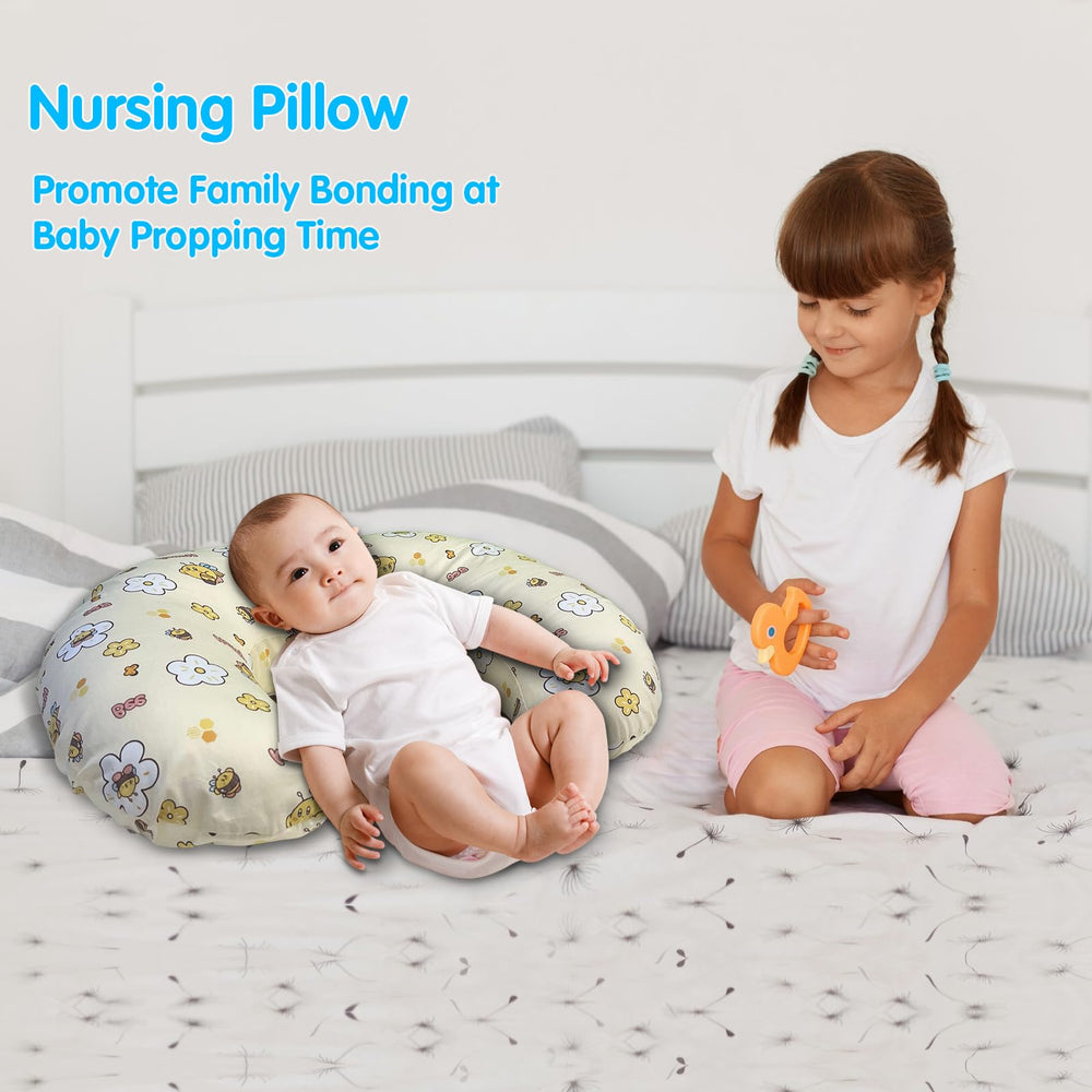 x-vesolje nursing pillow baby-feeding-surface provides stable, soothing support.