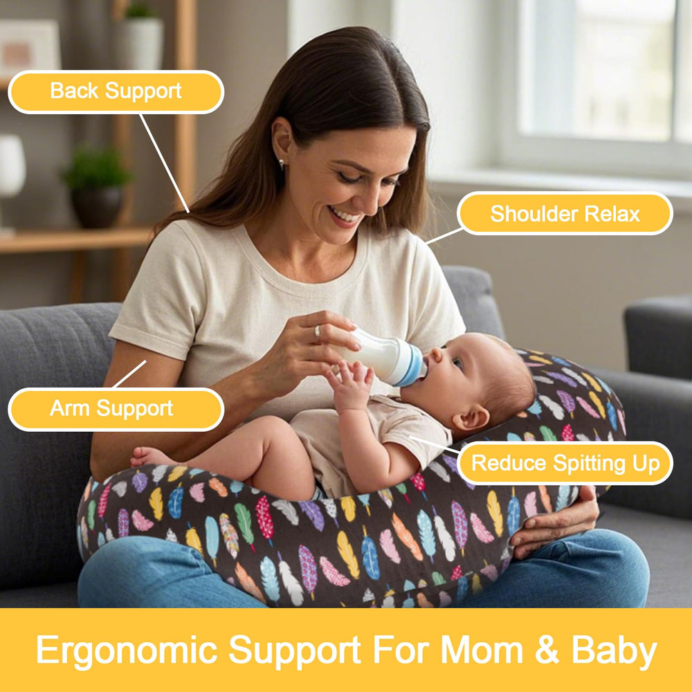 x-vesolje nursing-pillow-breathable-3d-fiber offers airy softness during long sessions.
