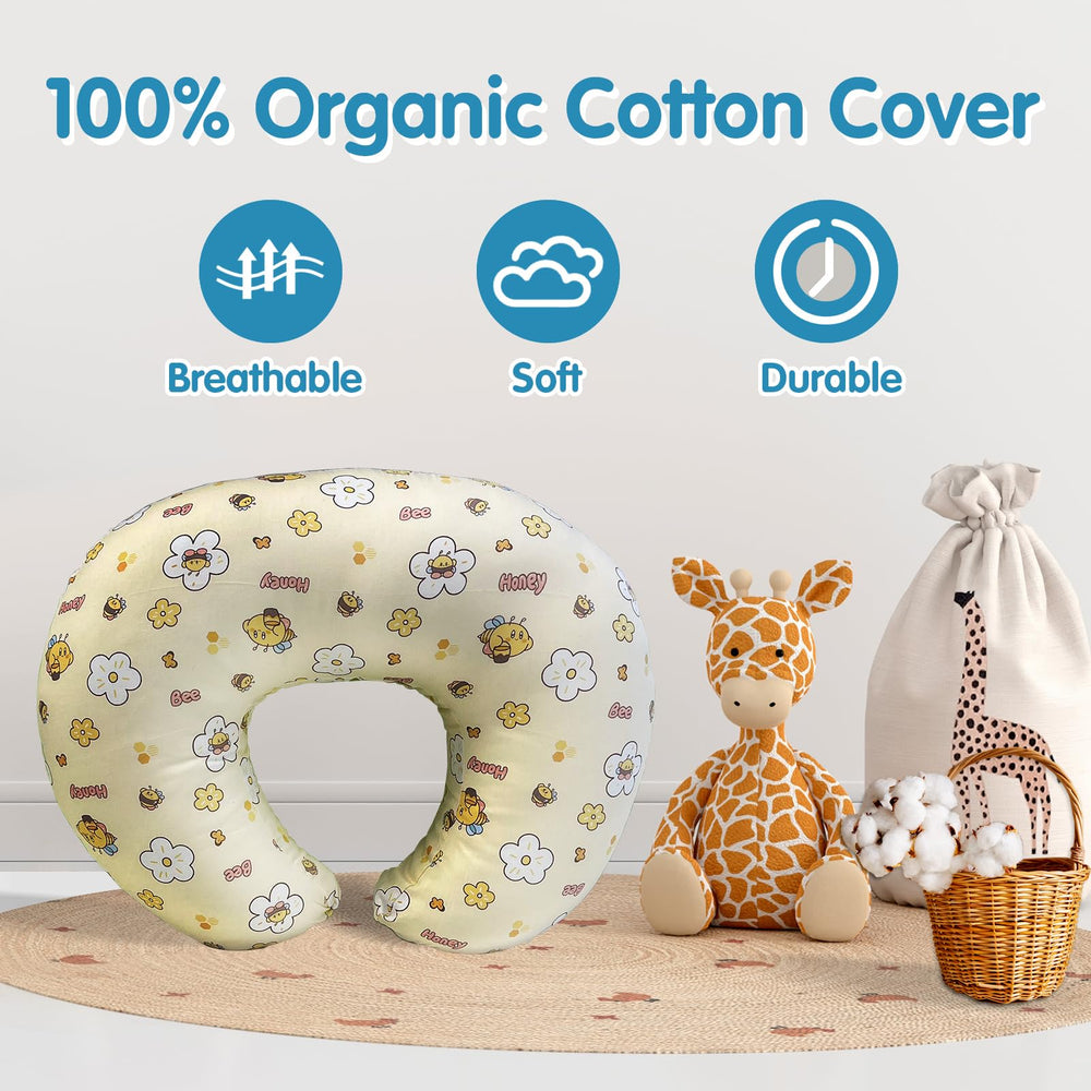 x-vesolje nursing pillow c-shape design supports ergonomic feeding positions.