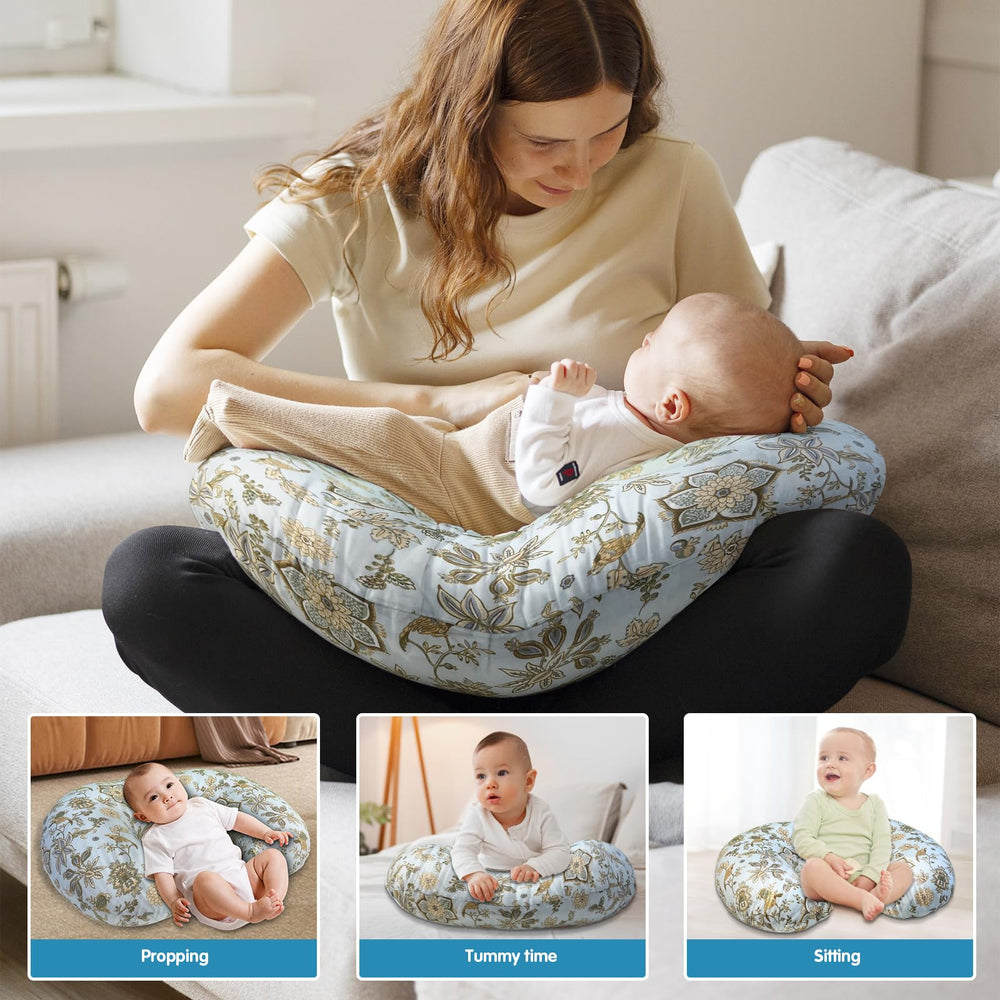 x-vesolje nursing pillow cotton cover is machine-washable for easy hygiene.