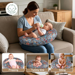 x-vesolje nursing pillow in ergonomic C-shape promotes better positioning